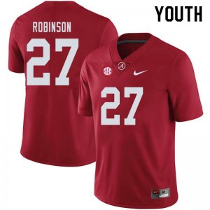 NCAA Youth Alabama Crimson Tide #27 Joshua Robinson Stitched College 2019 Nike Authentic Crimson Football Jersey LW17W48ZN